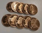 2017 Morgue Anne Zombucks 1 oz Copper Round 0.999 Round Coin Half Roll Lot Of 10