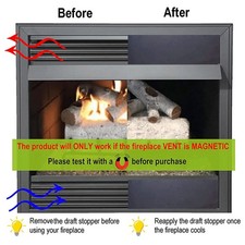 2pcs Magnetic Fireplace Draft Stopper 101.6*10.16cm