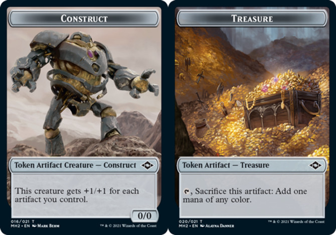 1x Construct Token // Treasure Token (020) - Foil MTG - Modern Horizons 2 - Ligh