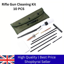 Juego de 10 piezas de kit de limpieza de pistola de rifle .22 22LR .223 556 varilla limpiador de cepillo de nailon