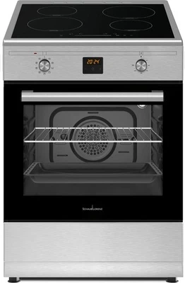 CUCINA 60x60 INOX INDUZIONE ELETTRICA 9 FUNZ. DISPLAY A SCHAUB LORENZ SS640INEX.