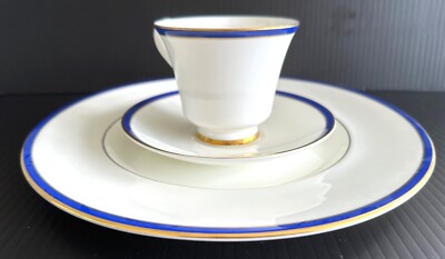 MINTON ''SATURN'' 3 pc set, Cobalt Blue, NEW, dinner, cup, saucer