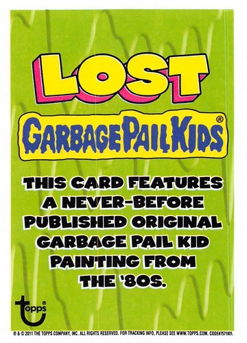 GARBAGE PAIL KIDS 2011 FLASHBACK SERIES 2 PICK-A-CARD YELLOW BASE STICKERS TOPPS - Picture 271 of 321
