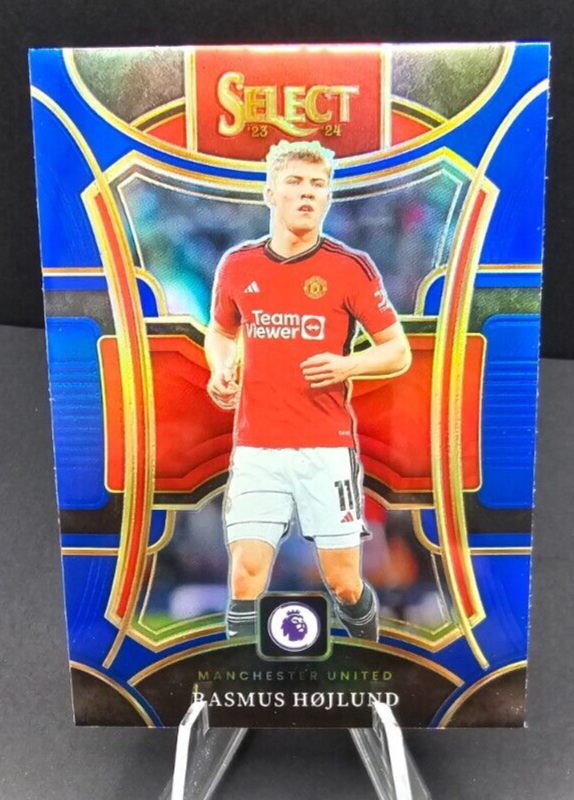 2023-24 Panini Select EPL Rasmus Hojlund Blue Prizm #168 RC