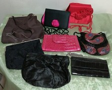 Lotto 8 borse borsette da cerimonia matrimonio, con rose, perline