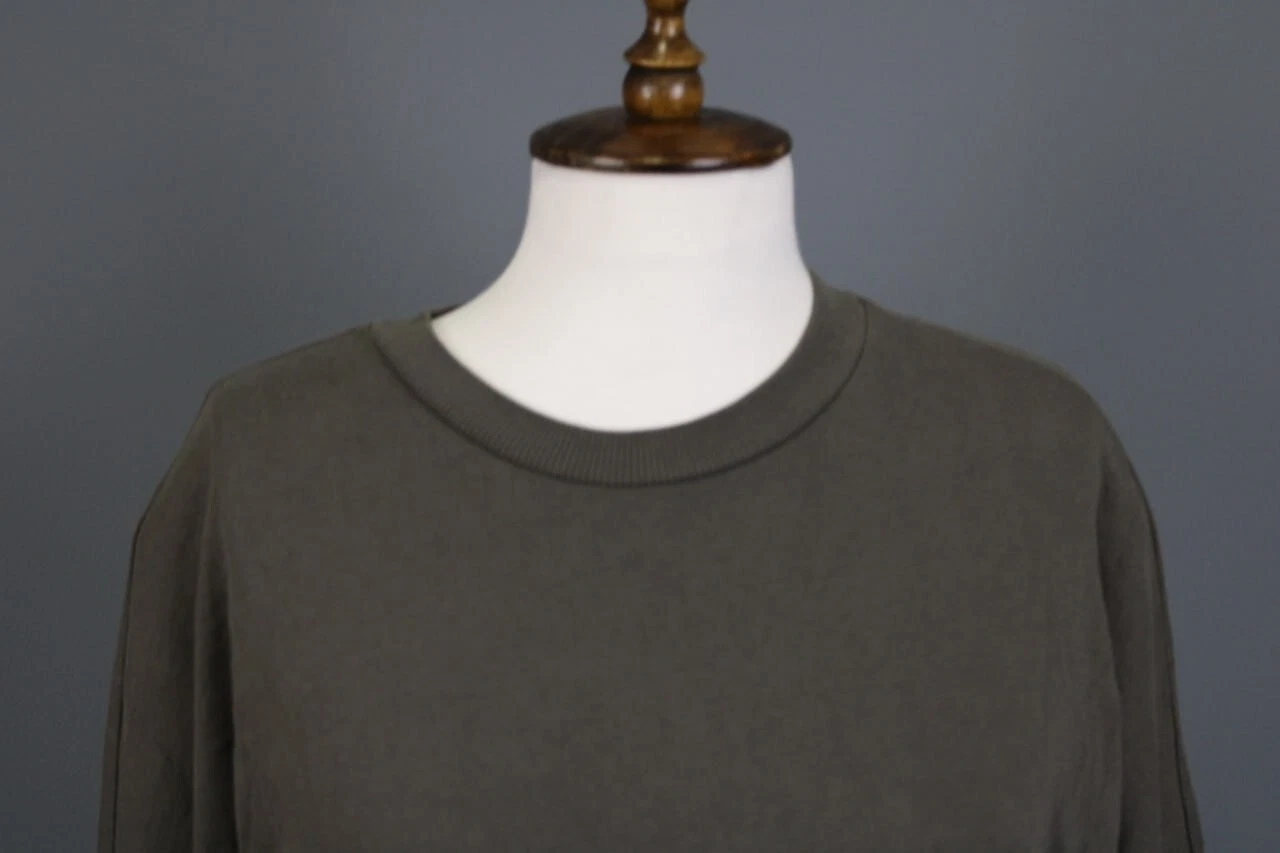 THOM BROWNE Abito lungo THOM KROM kaki SLeeve Lagenlook oversize A Line taglia S