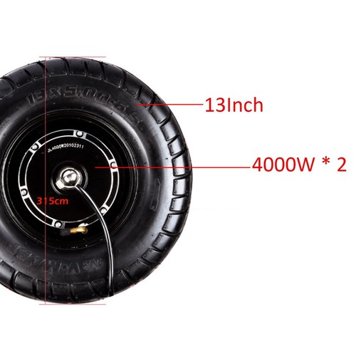 8000W 60V Electric Scooter Dual Motor 11/13inch Off Road Tires w/ Seat For Adult - Picture 19 of 25