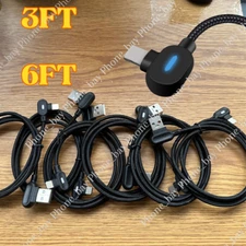 5 PACK 90 Degree Fast Charger Cable Right Angle For iPhone 14 13 12 11 XR 8 7 6