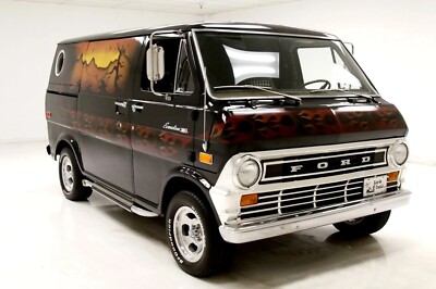 1974 Ford Econoline Custom Van black | 24x36 inch POSTER | classic
