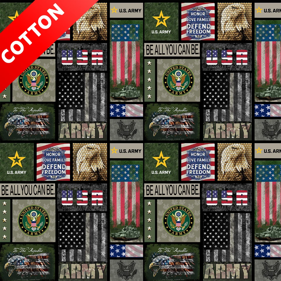 PICO TEXTILES, INC United States Army Cotton Fabric - 44" Wide - Sold by The Yard & Bolt