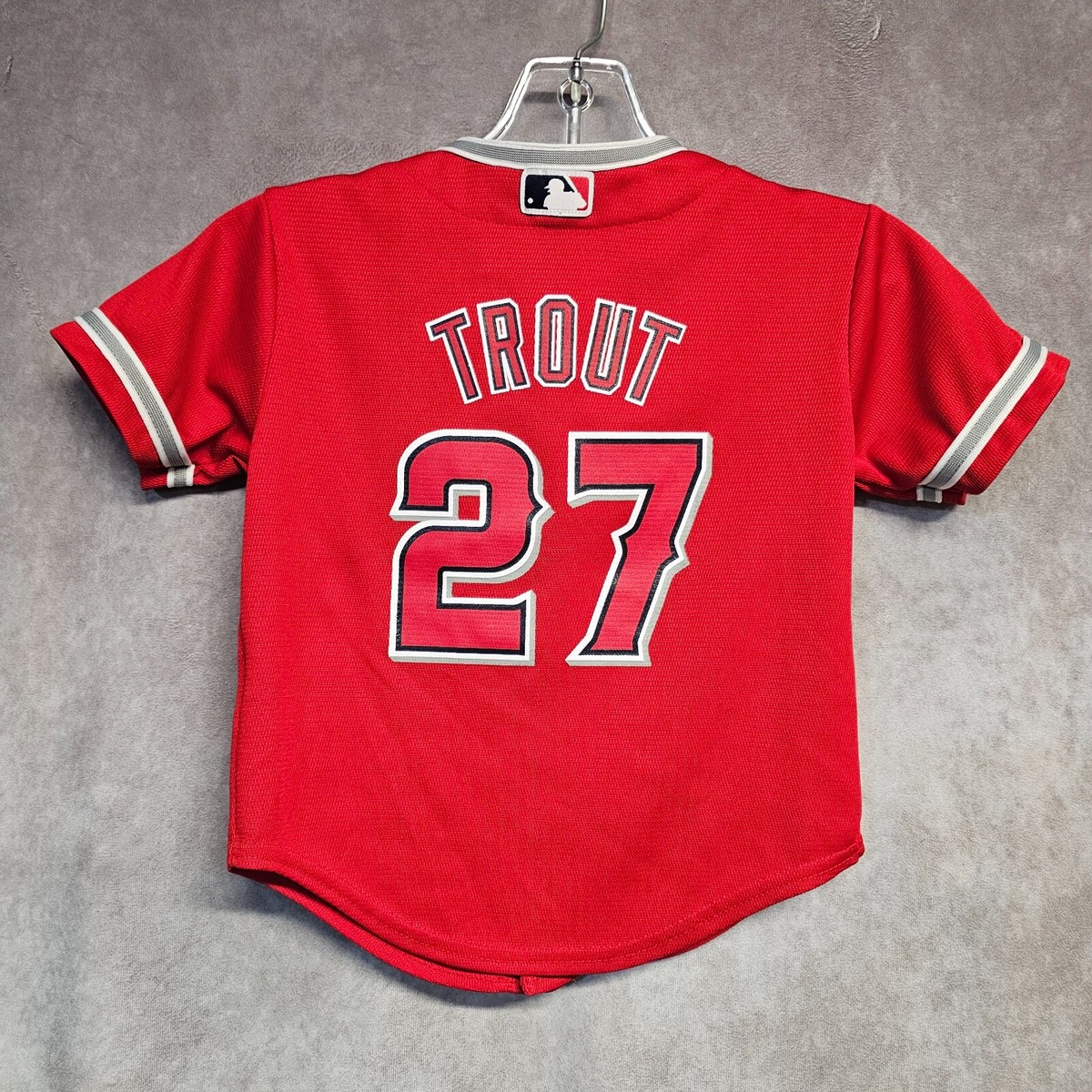 Majestic Los Angeles Anaheim Angels Mike Trout 27 Red Jersey