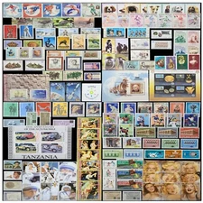Worldwide Stamp Collection Mint (Ed. 2) - 45 Full Sets - 35 Different Countries