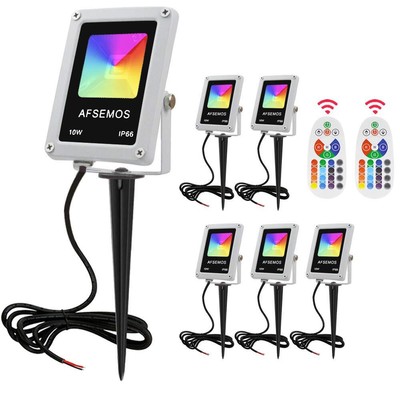 Landscape Lighting 10W RGB Landscape Lights, 12V Low Voltage LED Landscape Li...