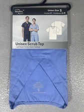 WINWIN UNISEX SCRUBS Blue Small Short Sleeve Top