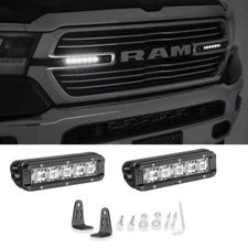 2x LED Grille Light Bar 6'' Light Bar Work Driving For Ram 1500 2019-2024 Pickup