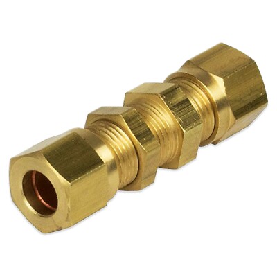 SCHOTT GERADE KOMPRESSION GLEICHVERSCHRAUBUNG 8mm KUPFER GASROHR ROHRVERBINDER