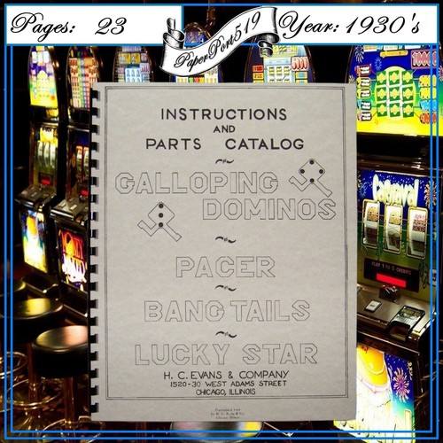 H.C. Evans Galloping Dominos Instruction & Parts Catalog  24page (1941)