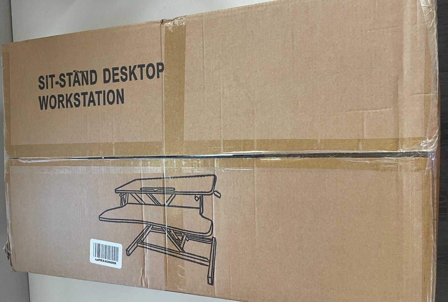 Height Adjustable Standing Desk Monitor Riser Sit Stand Workstation Tabletop-image