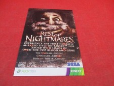 Volantino scheda pubblicitaria promozionale Rise of Nightmares Sega Xbox 360 PAX con mappa cabina