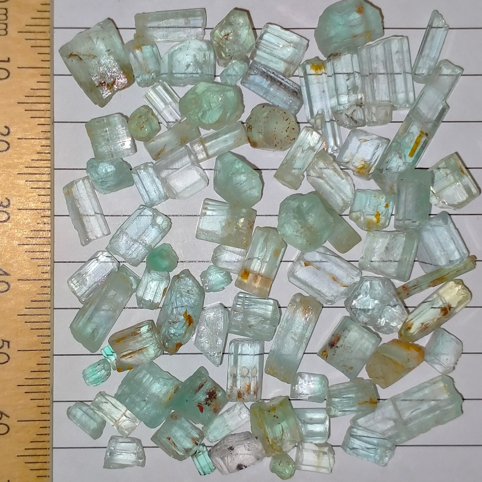 Beryl Aqua gemstones loose rough clear raw crystals wholesale parcel ...