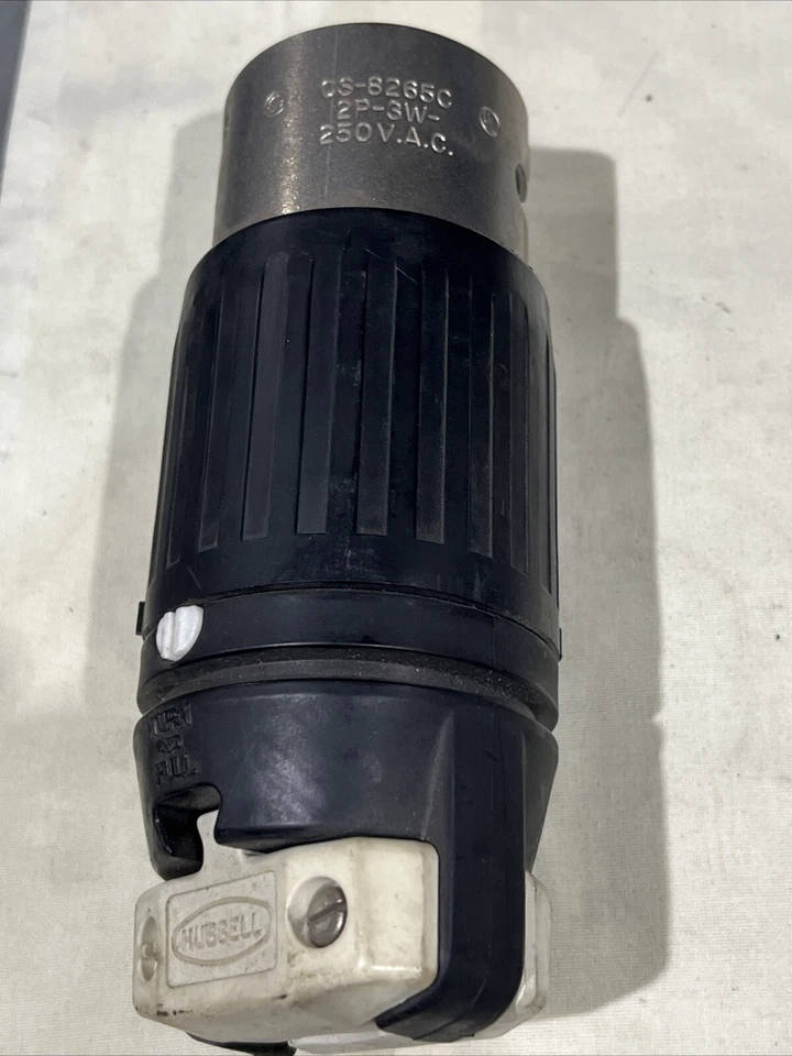 🔥Hubbell CS8265C Twist-Lock Industrial Male Plug 2P 3Wire 250VAC 50A,used🇺🇸 - Image 2 of 4