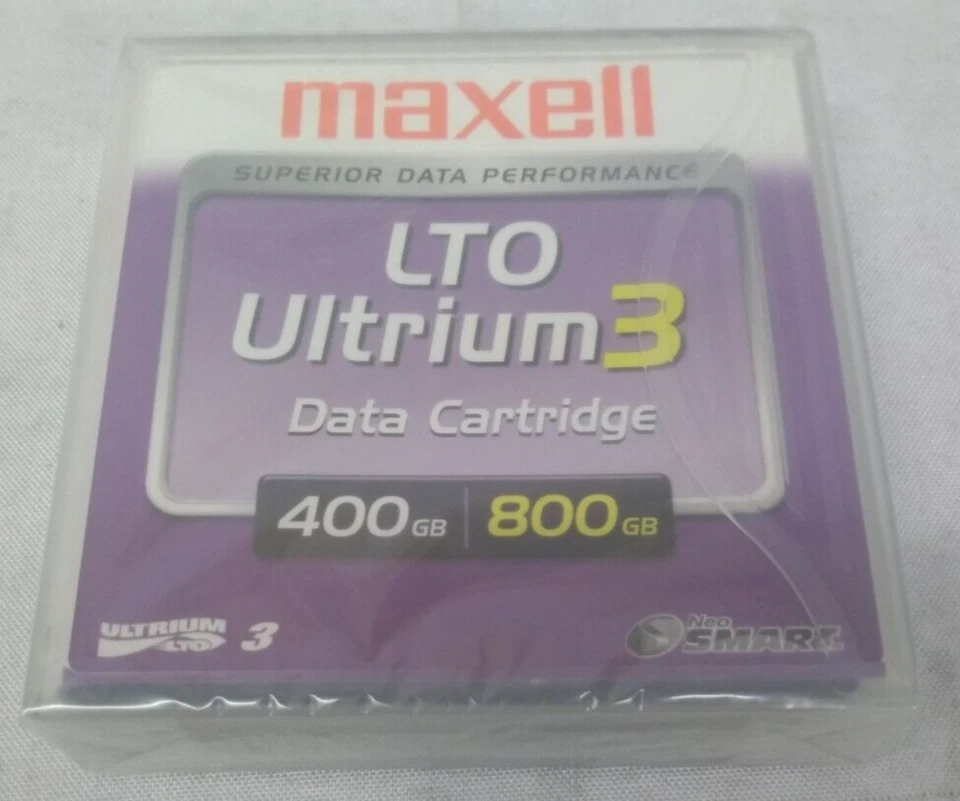 Lote de 5 - Cartucho de cinta de datos Maxell LTO Ultrium 3 400 GB 800 GB - Nuevo sellado Foto 2 de 3