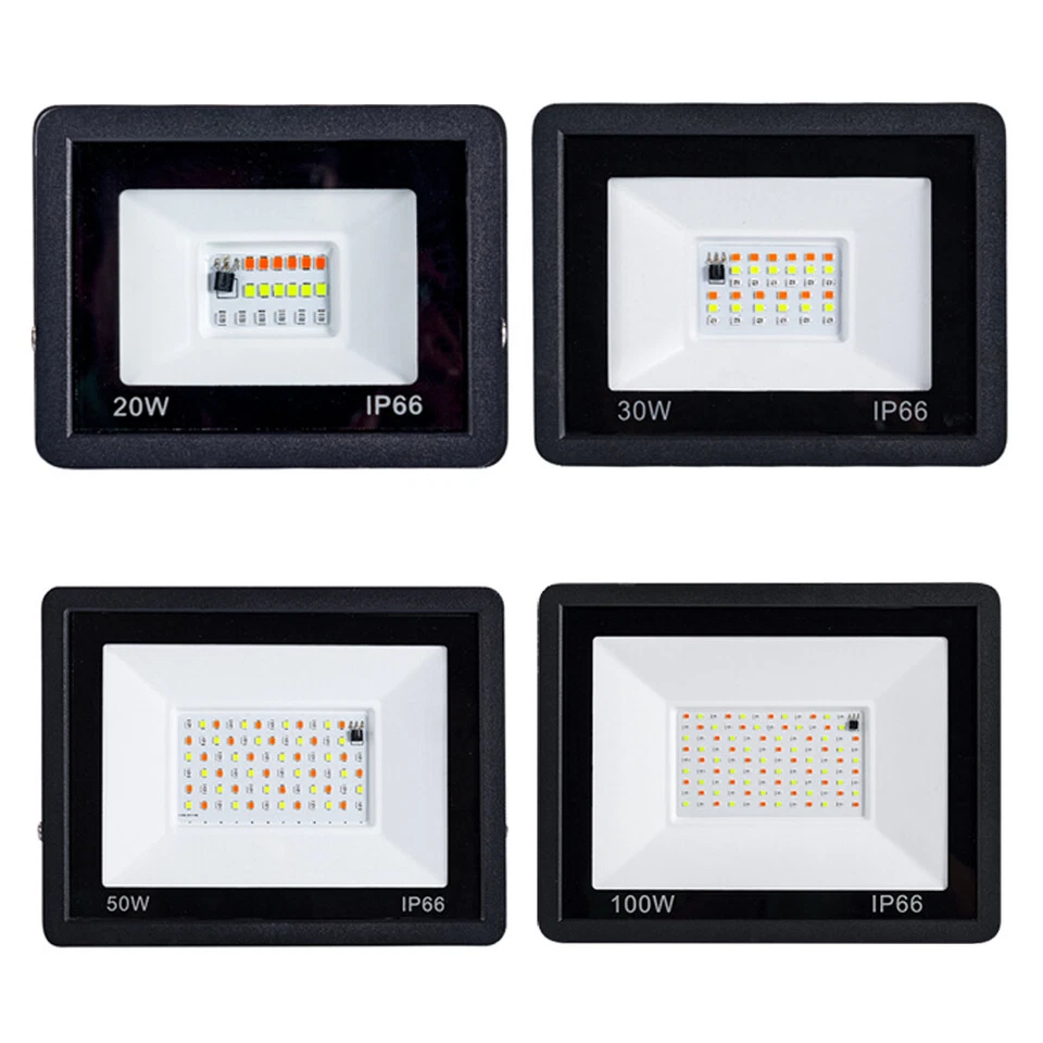 RGB LED Fluter Außen Strahler Flutlicht Scheinwerfer Gartenlampe Dimmbar 10-100W - Bild 2 von 4