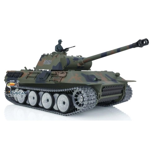 Henglong 7.0 3819 Panther RTR 1/16 RC Tank Metal Tracks Idlers 360° Turret - Picture 11 of 19