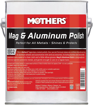 MOTHERS 05102 Mag & Aluminum Polish for Car/Auto Detailing - 1 Gallon 128 Fl Oz