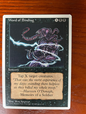 MTG Word of Binding SINGLE USED EXCELLENT CONDITION SEE PHOTOS