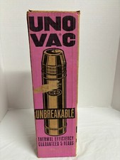 Vintage UNO-VAC Hot/Cold Thermos Unbreakable Stainless Steel Made In USA 13"