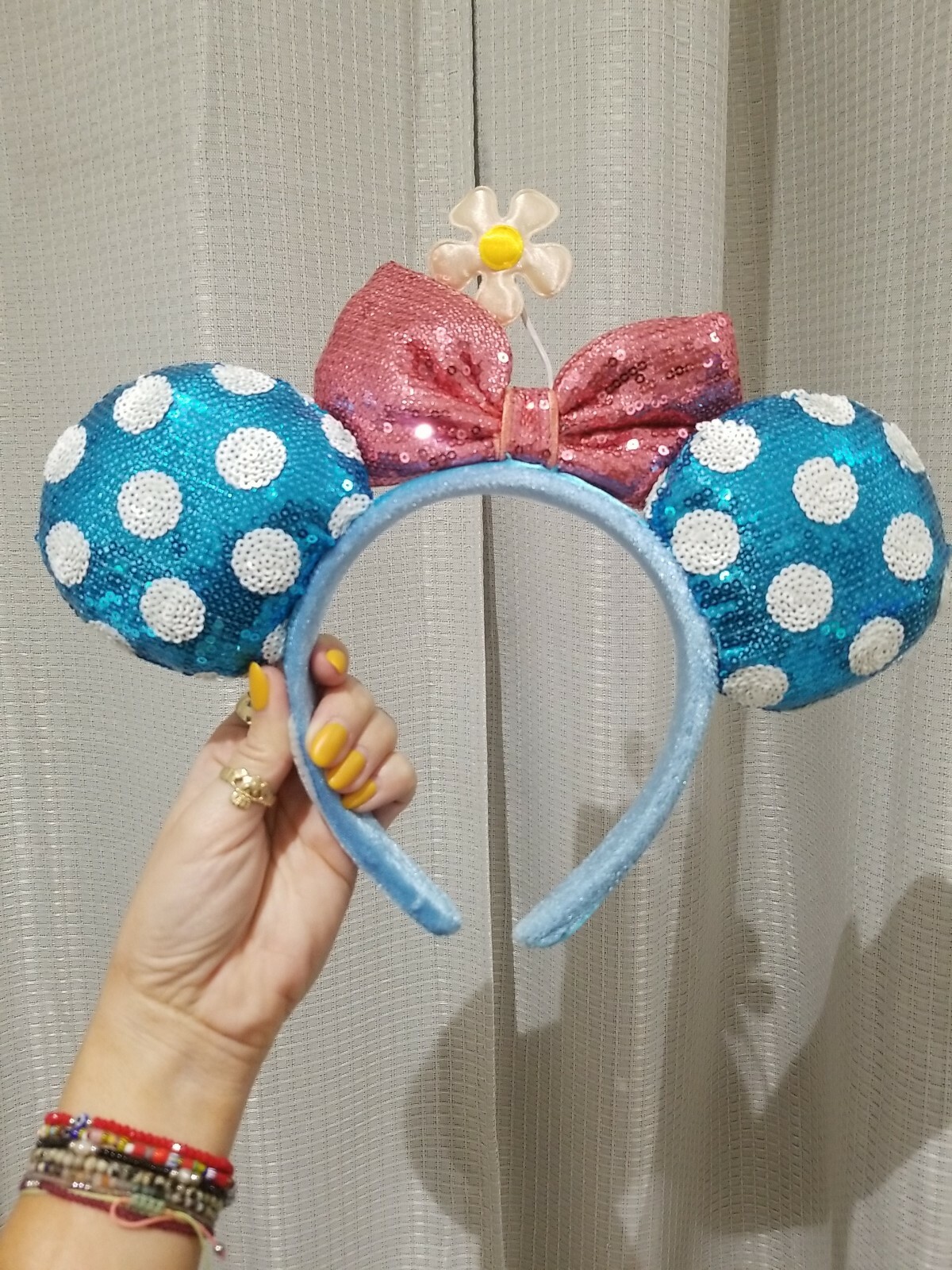 Disney Parks Polka Dot Daisy Sequin Mickey Minnie Mouse Ea Ebay