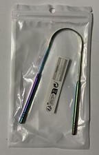 Stainless Steel, Rainbow Colored, Tongue Scraper