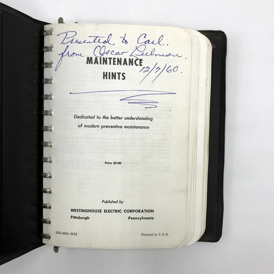 Maintenance Hints Ring Bound Book by Westinghouse Electric Corporation 1948 - Image 3 of 4