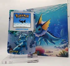 Funnyplaying IPS Backlit Gameboy Color & Case, GBC Custom Pokemon Vaporeon