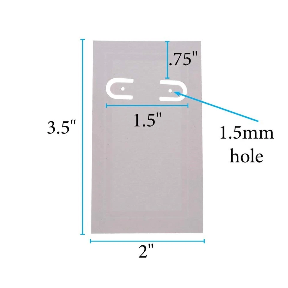 Tarjeta de pendiente perforada 1 palanca, riñón y anzuelo para hacer tus propias tarjetas de pendiente Foto 2 de 4