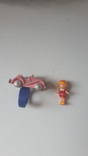 Vintage Polly pocket Polly's Sports Car Ring 100% Complete RARE Bluebird  1989