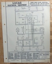 Original LUCAS Morris Minor Saloon Wiring Diagram 1955-56 W27700A