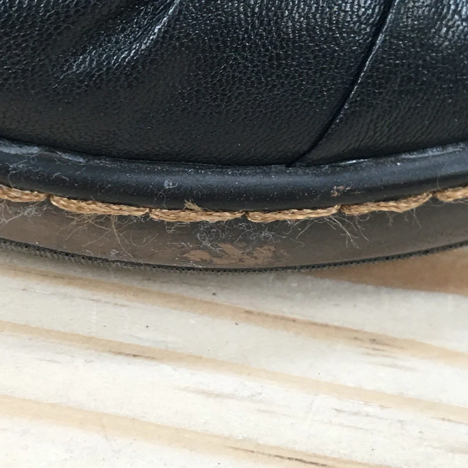 Baretraps Shoes Womens 8M Poetta Clogs Black Leather Wedge Heel Slip On Comfort - Image 4 of 4