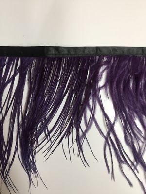 Ostrich Feather Fringe ,sold by yards ,6/7 inches lenght ,plume color