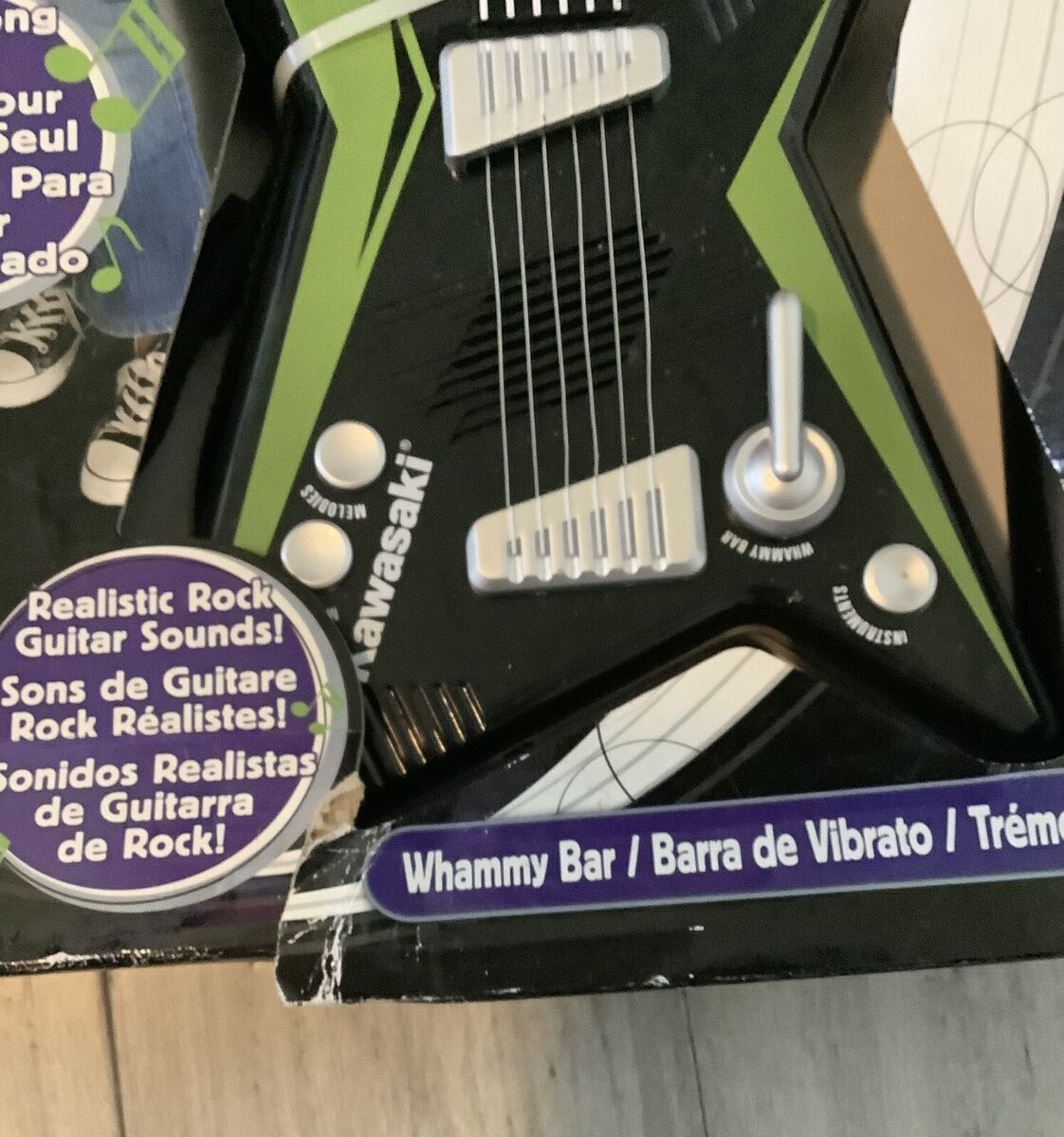 Vintage Kawasaki Musical Stage Mic And Guitar Set New Rock Vintage Kawasaki Musical Stage Mic And Guitar Set New Rock
