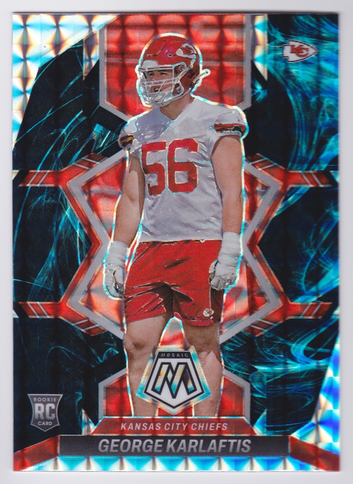 2022 Panini Mosaic George Karlaftis #377 Genesis Mosaic Rookie Chiefs