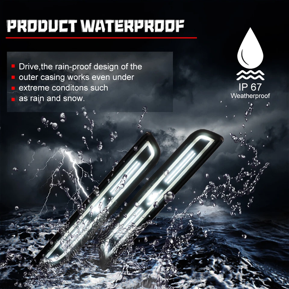 Actualización-Pony Blanco LED Luces Marcadoras Laterales Humo Para Ford Mustang 2010-2014 Foto 4 de 4