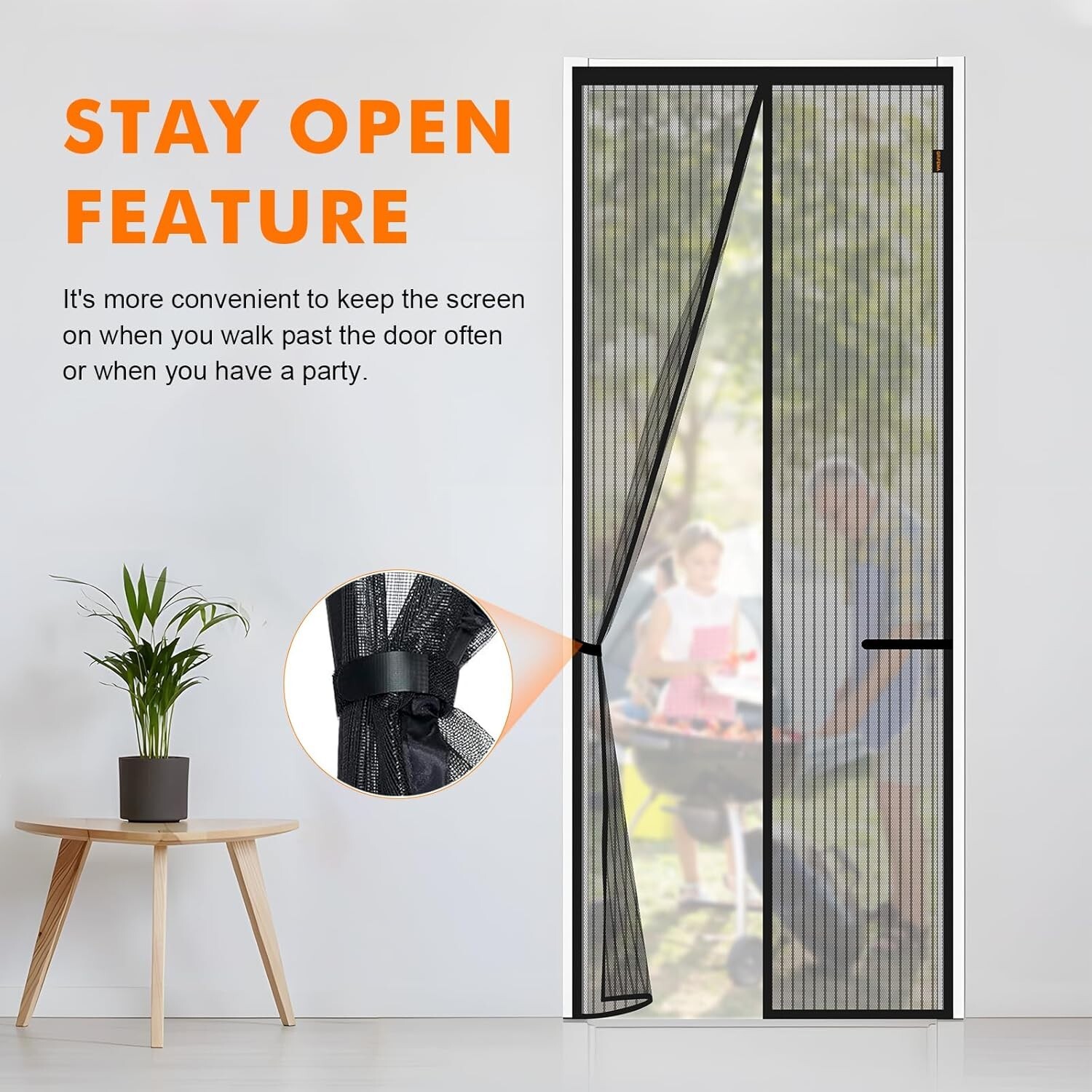 GRIFEMA 100cm x220cm Magnetic Fly Screens for Doors, Heavy Duty Bug Mesh Curtain