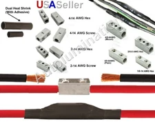 Direct Burial Underground Dual Butt Splice Kit Cable Wire Barrel Lug Connector