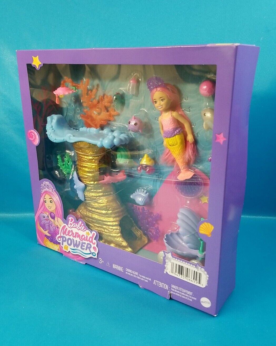 Barbie - Sereia Power - Chelsea Playset Arrecife de Aquaria - Mattel