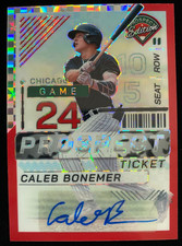 2025 Prospect Edition CALEB BONEMER Rookie RED POWER AUTO #68/99 White Sox RC SP