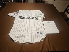 1995 Harold Reynolds Game Worn COLORADO ROCKIES Jersey With Coors Field Patch !