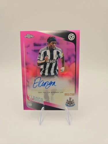 2025-26 Topps Chrome UEFA Anthony Elanga #CA-AE Auto 93/250 Newcastle United