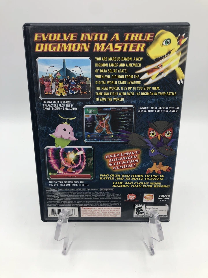 Digimon World: Data Squad (Sony PlayStation 2, 2007) PS2 CIB Complete w/ Manual - Image 3 of 4
